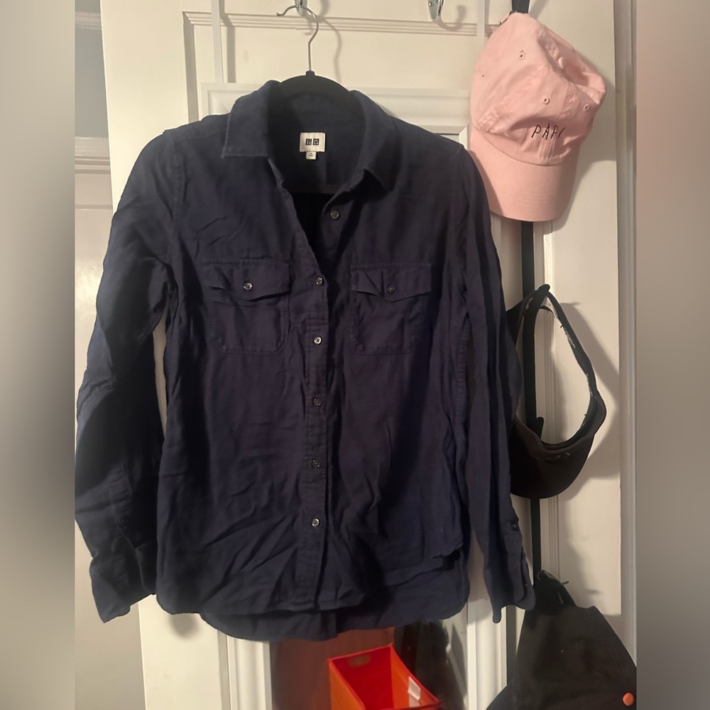 Uniqlo Women’s Flannel Long Sleeve Button Shirt Top - M Like New